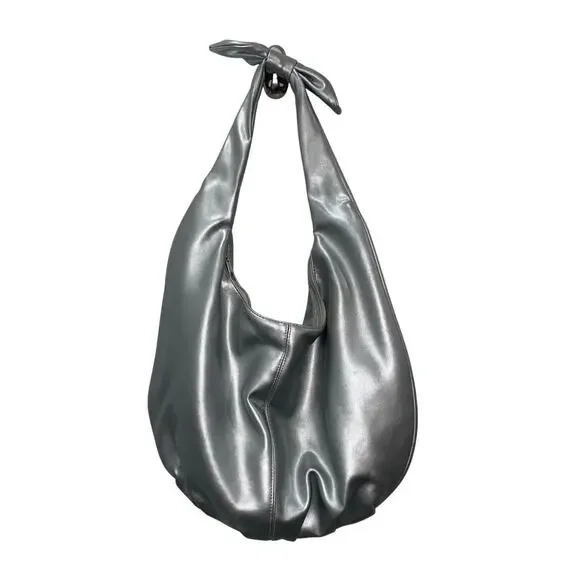 Nordstrom Y2K Silver Shoulder Bag, Bow detail - Picture 2 of 14